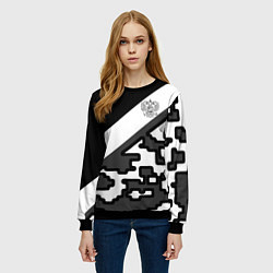 Свитшот женский Россия камуфляж текстура, цвет: 3D-черный — фото 2