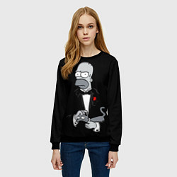 Свитшот женский Homer - the godfather, цвет: 3D-черный — фото 2