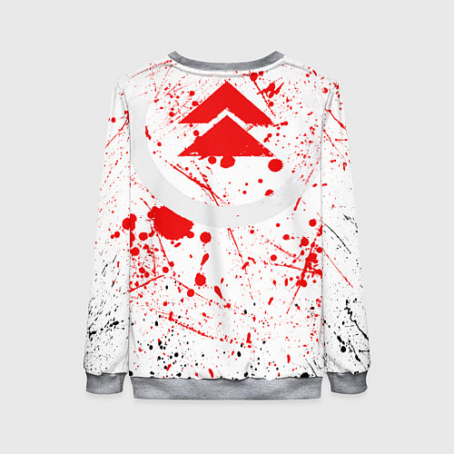 Женский свитшот Ghost of Tsushima and snake / 3D-Меланж – фото 2