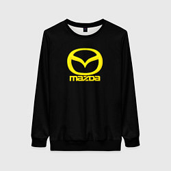 Свитшот женский Mazda yellow, цвет: 3D-черный