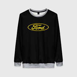 Свитшот женский Ford logo yellow, цвет: 3D-меланж