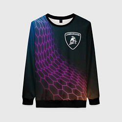 Женский свитшот Lamborghini neon hexagon