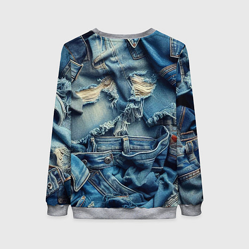 Женский свитшот Denim rags - fashion trend / 3D-Меланж – фото 2