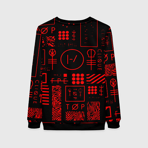 Женский свитшот Twenty one pilots pattern rock / 3D-Черный – фото 2