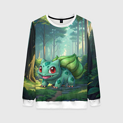 Свитшот женский Bulbasaur pokemon, цвет: 3D-белый