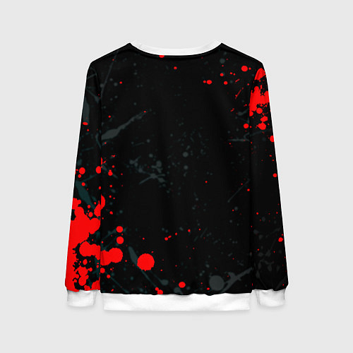 Женский свитшот Samurai flame logo / 3D-Белый – фото 2