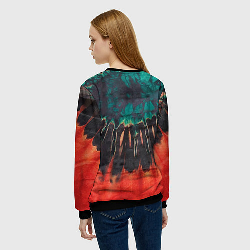 Женский свитшот Тie Dye Look / 3D-Черный – фото 4