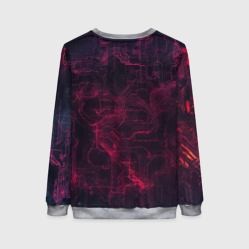 Женский свитшот Рыжая девушка с татуировками / 3D-Меланж – фото 2