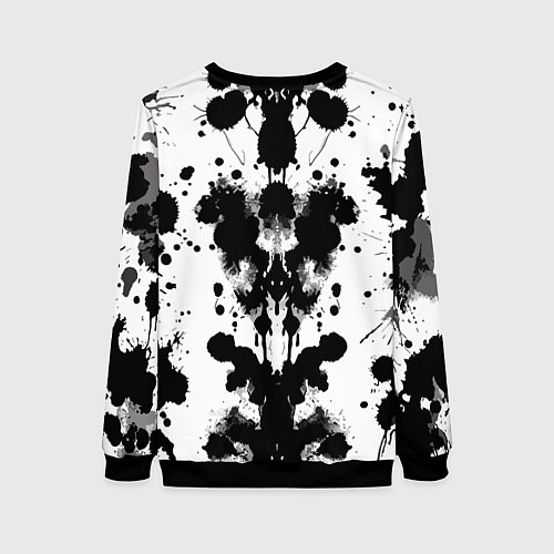 Женский свитшот The psychedelic Rorschach test - ai art / 3D-Черный – фото 2