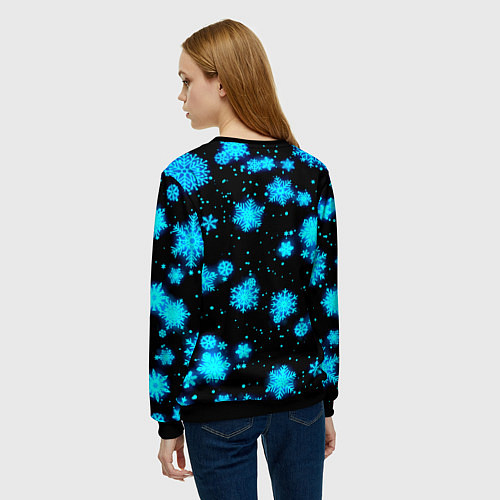 Женский свитшот The Elder Scrolls logo winter / 3D-Черный – фото 4