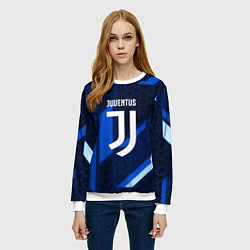 Свитшот женский Juventus sport geometry steel, цвет: 3D-белый — фото 2