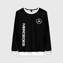 Свитшот женский Mercedes benz logo white auto, цвет: 3D-белый