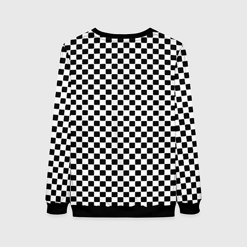 Женский свитшот Borussia клетка текстура / 3D-Черный – фото 2