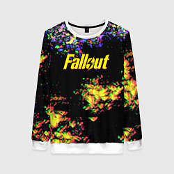Свитшот женский Fallout краски, цвет: 3D-белый