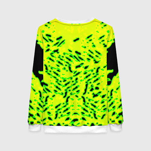 Женский свитшот Doom кислотный стиль лого / 3D-Белый – фото 2