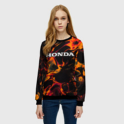 Свитшот женский Honda red lava, цвет: 3D-черный — фото 2