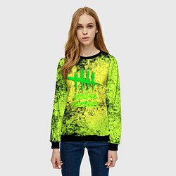 Свитшот женский Dead by daylight краски кислотные, цвет: 3D-черный — фото 2