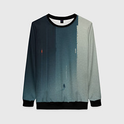 Женский свитшот Человек в городском тумане