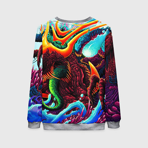 Женский свитшот Cyberpunk hyperbeast steel / 3D-Меланж – фото 2