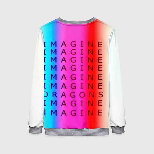 Женский свитшот Imagine Dragons neon rock / 3D-Меланж – фото 2