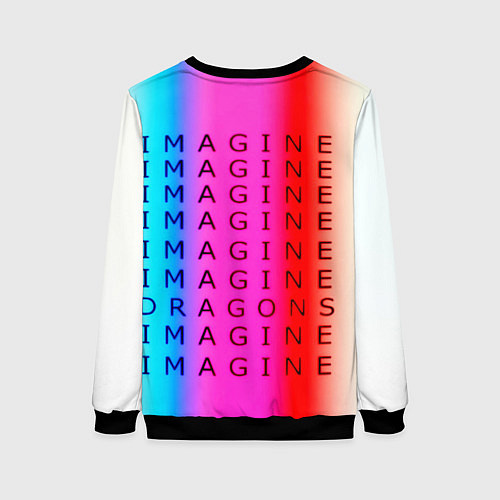 Женский свитшот Imagine Dragons neon rock / 3D-Черный – фото 2