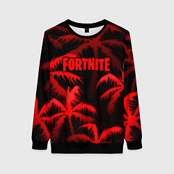 Свитшот женский Fortnite tropic red, цвет: 3D-черный