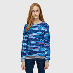 Свитшот женский Яркий абстрактный рисунок для спорта, цвет: 3D-меланж — фото 2