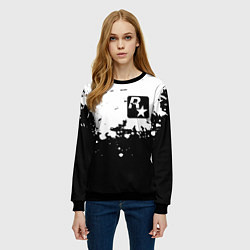 Свитшот женский Рокстар краски, цвет: 3D-черный — фото 2