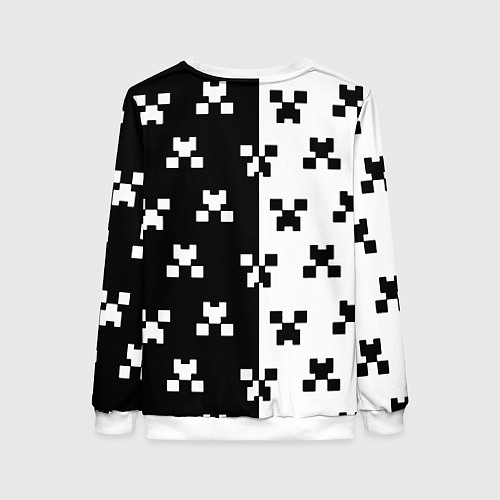Женский свитшот Minecraft pattern love / 3D-Белый – фото 2