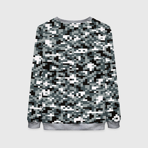 Женский свитшот Камуфляжные пиксели текстура / 3D-Меланж – фото 2