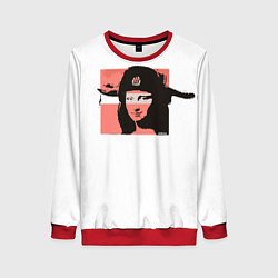 Женский свитшот Banksy девушка в шапке