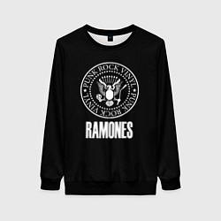 Свитшот женский Ramones rock logo, цвет: 3D-черный