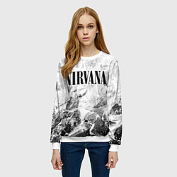 Свитшот женский Nirvana white graphite, цвет: 3D-белый — фото 2