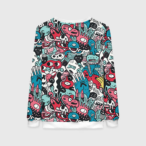 Женский свитшот Дудл животные абстракция / 3D-Белый – фото 2
