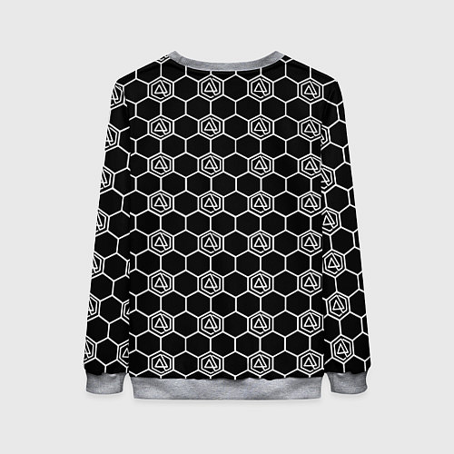 Женский свитшот Linkin park logo pattern / 3D-Меланж – фото 2