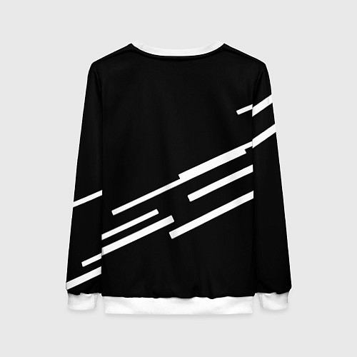 Женский свитшот Россия геометрия спорт / 3D-Белый – фото 2