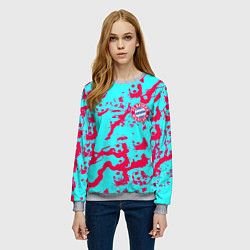 Свитшот женский Бавария Мюнхен спорт текстура, цвет: 3D-меланж — фото 2