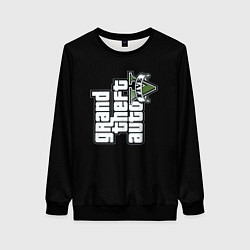 Свитшот женский GTA5 logo game rockstar, цвет: 3D-черный