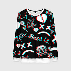 Женский свитшот Lil Peep logo glitch