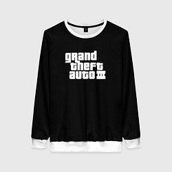 Свитшот женский GTA3 logo, цвет: 3D-белый