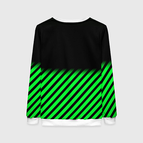 Женский свитшот Xbox line green / 3D-Белый – фото 2