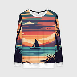 Женский свитшот Парусник на море