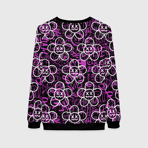 Женский свитшот Узор граффити / 3D-Черный – фото 2