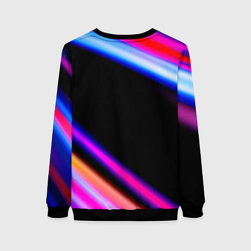 Женский свитшот Avril Lavigne neon rock lights / 3D-Черный – фото 2