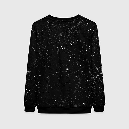 Женский свитшот Романтичный кот играет на гитаре / 3D-Черный – фото 2