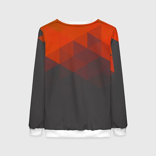 Женский свитшот Манчестер Юнайтед полигональный красный / 3D-Белый – фото 2