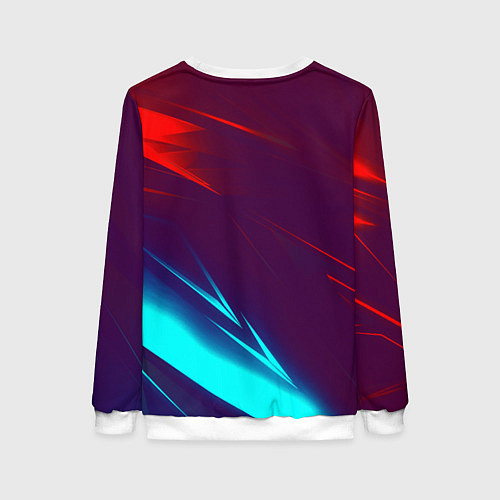 Женский свитшот Samurai geometry stripes neon / 3D-Белый – фото 2