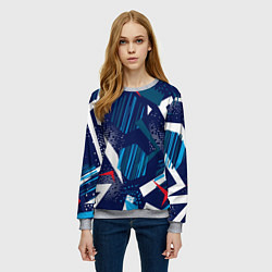 Свитшот женский Абстрактный фон с пятнистым узором, цвет: 3D-меланж — фото 2