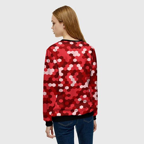 Женский свитшот Among us pixel game / 3D-Черный – фото 4