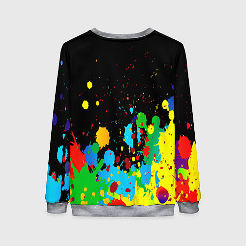 Женский свитшот Fallout цветные краски / 3D-Меланж – фото 2